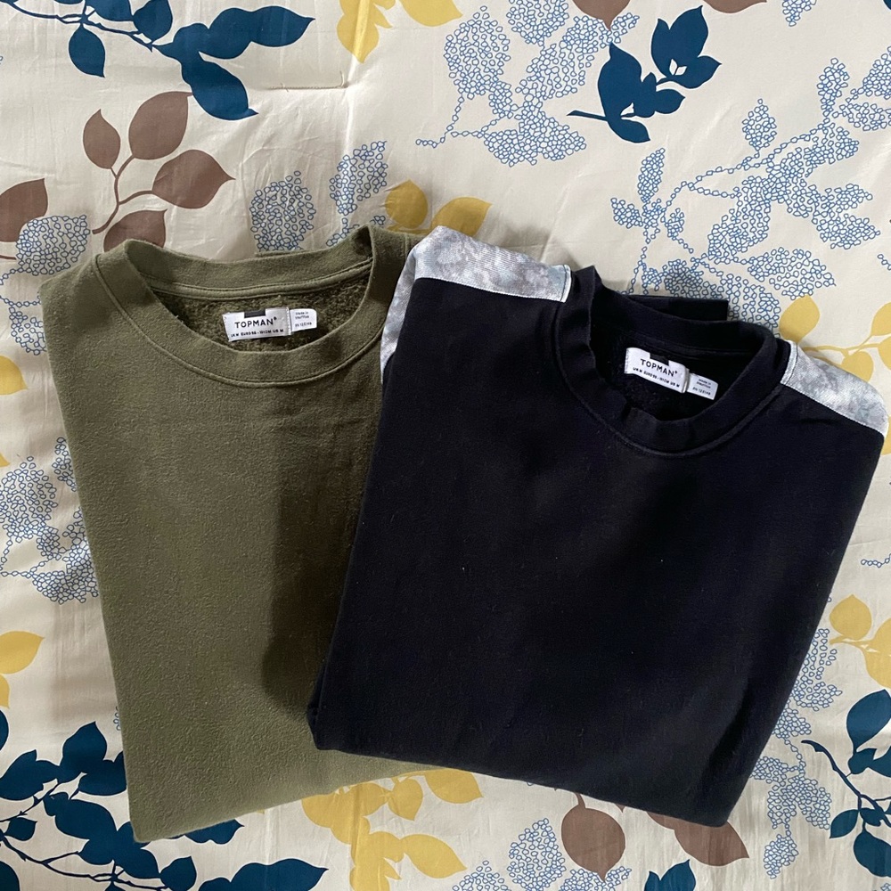 BUNDLE OF MENS TOPMAN SWEATSHIRTS LONG SLEEVE
